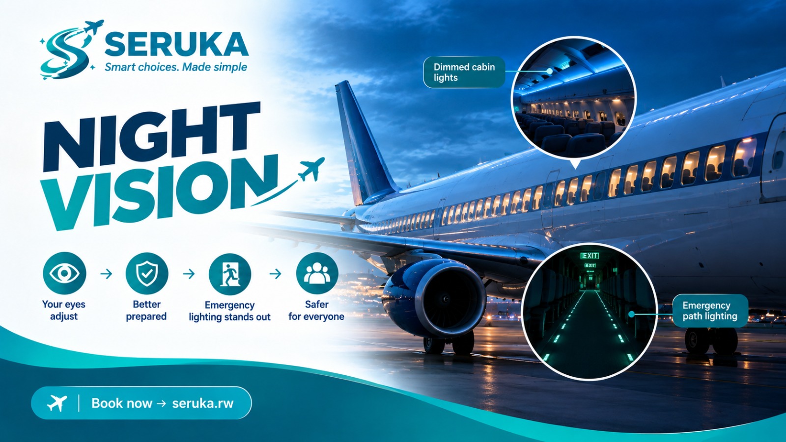 Why Are Cabin Lights Dimmed Before Landing? The Safety Reason